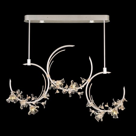 Fine Art Lamps Azu Pendant, Linear, 2/8-Light, Silver, 55"W (915340-1ST NLY5) 915340-1ST